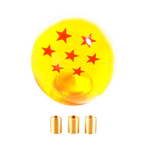 SUJADE YAKEFLY Z Star Manual Gear Stick Shift Knob,Z Stars Shift Knob with M8x1.25 M10x1.5 M10x1.25 Adapter,Universal Round Ball Gear Shifter Knobs (7 Star)