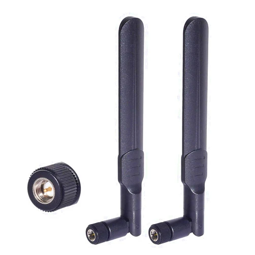 Bingfu Dual Band WiFi 2.4GHz 5GHz 5.8GHz 8dBi SMA Male Antenna (2-Pack) for Wireless Vedio Security IP Camera Recorder Surveillance Recorder Truck Trailer Rear View Backup Camera Reversing Monitor