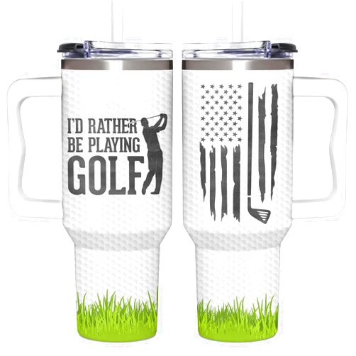 Couple Fox Golf Gifts For Men, Golf Gifts For Christmas Day, Best Golf Gifts From Son, Daughter And Kids, Cool Golf Gifts For Women, Christmas Presents For Dad, Golf Tumbler 40oz With Handle