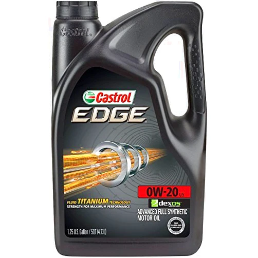 Castrol Edge 0W-20 Advanced Full Synthetic Motor Oil, 5 Quarts