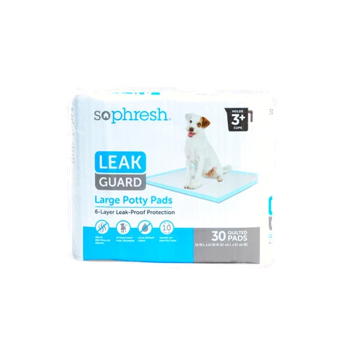 So Phresh Large Leak Guard Quilted Potty Pads Count of 30