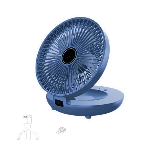 VeMmio Household Dual-Use Kitchen Fan, Portable Mini Fan,3-speed foldable table wall mounted fan, 90° Adjustable Usb Portable Table Fan for Bedroom&Kitchen (Color : Cream White)
