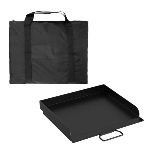 LS'BABQ 14'' x 16'' Professional Flat Top Steel Griddle with Carry Bag for Camp Chef Grill Pro 60x EX60B EX60P EX60PP EX60LW EX90LW EX280LW and Most of 1/2 Burners Camp Propane Stove Grill