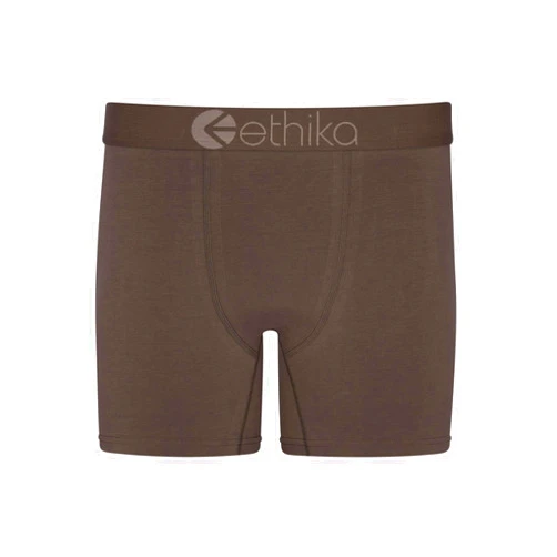 Ethika Mens MID Boxer Brief | *Solids* Chocolate