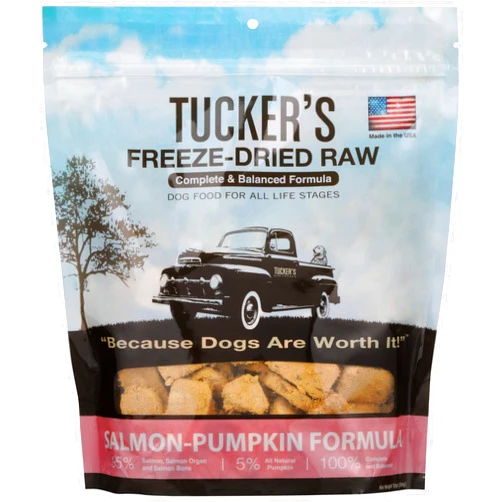 Tucker's Raw Frozen Freeze Dried Raw Dog Food, Salmon & Pumpkin Formula 12oz