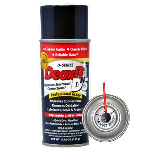 CAIG Laboratories DeoxIT DN5S-6N Spray, More Than A Contact Cleaner, 163g, Low-Med-High Valve, Nonflammable/Non-Drip, Pack of 1