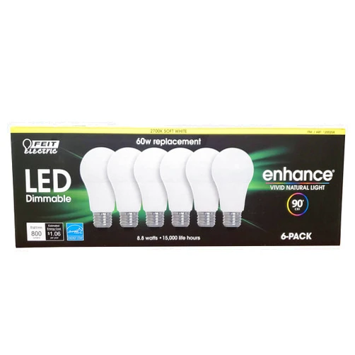 Feit Electric Led 60W Replacement Soft White, 6 Count