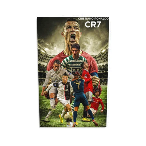 QXILUBORN Cristiano Ronaldo Poster Soccer Poster Decorative Painting Canvas Wall Art Living Room Posters Bedroom Painting 12x18inch(30x45cm)