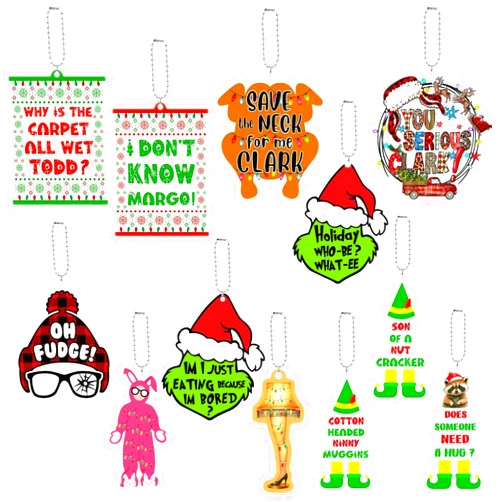 BooNique FOR MY UNIQUE BOO 12PCS Christmas Ornaments Set, Christmas Decor, Accessories & Charms, Christmas Group Gifts, Stocking Stuffers, Party Favors (Christmas Classics)