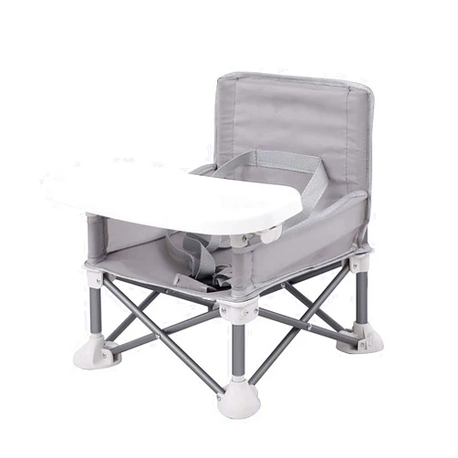 PandaEar Portable Baby Seat Travel| Compact Fold with Straps for Indoor/Outdoor Use| Great for Camping, Beach, Lawn |Toddlers, Kids, Boys, Girls (Grey)