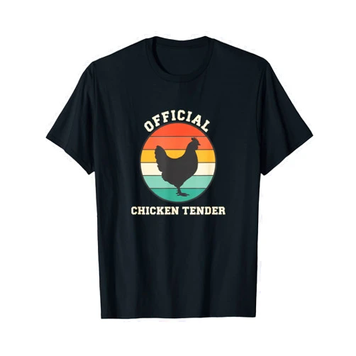 Barnyard Badge Co Chicken, Retro Official Tender Badge T-Shirt