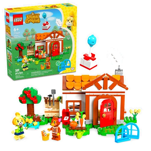 LEGO Animal Crossing Isabelle’s House Visit, Buildable Creative Toy for Kids, Includes Fauna and more Animal Crossing Toy Figures, Video Game Toy, Birthday Gift for Girls and Boys Ages 6 and Up, 77049