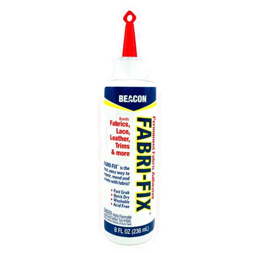 BEACON Fabri-Fix Bonding Solution - Fast Grab & Quick Dry for Fabric, Leather & More - No Heat, No Mess & Burn-Free, 8-Ounce