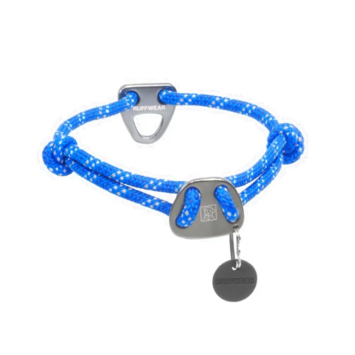 Ruffwear, Knot-a-Collar, Climbing Rope Dog Collar for Everyday Use, Blue Pool, 14
