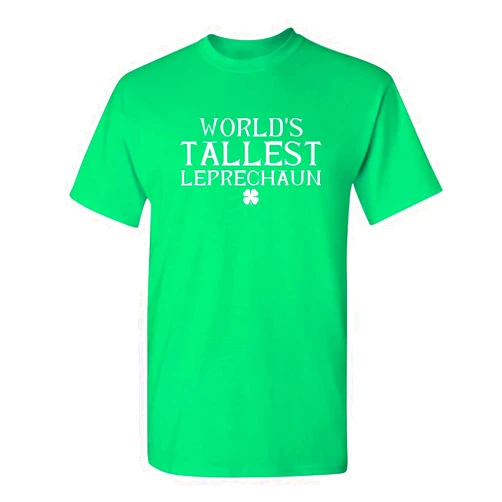 Feelin Good Tees World's Tallest Leprechaun St Patricks Day T Shirt | Irish Pride St Patty's Day Shirts | Graphic T Shirts for Men & Women