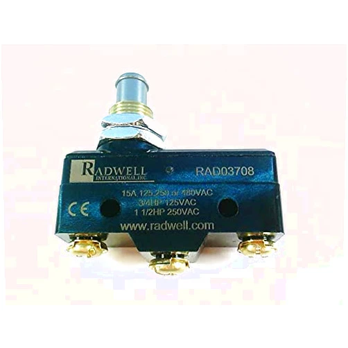 RADWELL VERIFIED SUBSTITUTE BZ-2RQ1-A2-SUB MICROSWITCH - 15A, Panel Mount Plunger, Substitute for Honeywell BZ-2RQ1-A2