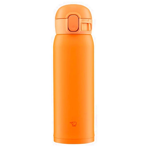 Zojirushi SM-WA48-DA Water Bottle, One-Touch Stainless Steel Mug, Seamless 0.48L Orange