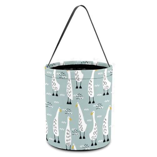 Rqzwdq Cute Goose Animal Pattern Candy Tote Sugar Fruit Basket Gourmet Snack Food Box Trick Or Treat Halloween Bucket for Adult