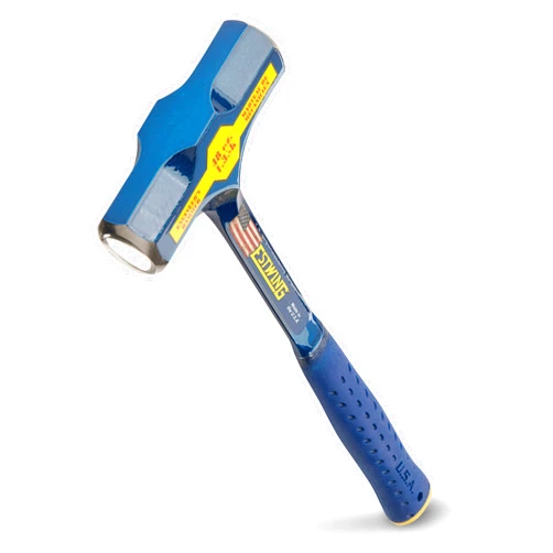 ESTWING BIG BLUE Engineer's Hammer - 48 oz Sledge with Forged Steel Construction & Shock Reduction Grip - E6-48E