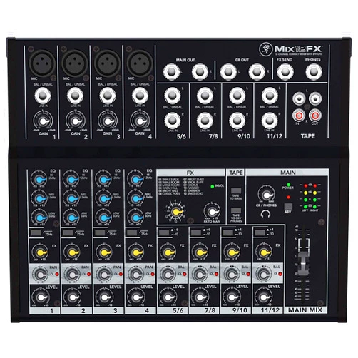 Mackie Mix12FX 12-Channel Compact Mixer with Effects