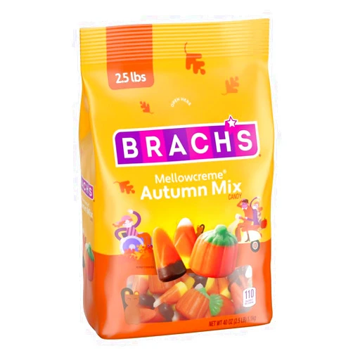 Brach's Mellowcreme Autumn Mix Candy Corn Bag, 2.5 Pound