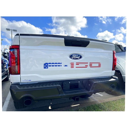 TufSkinz F-150 Tailgate Emblem Letter Inserts - Compatible with 2021-2025 F-150 American Flag