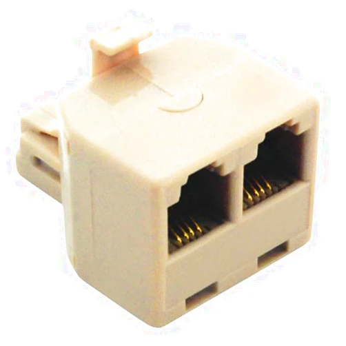 Leviton C0247-I Duplex Phone Adapter, Ivory