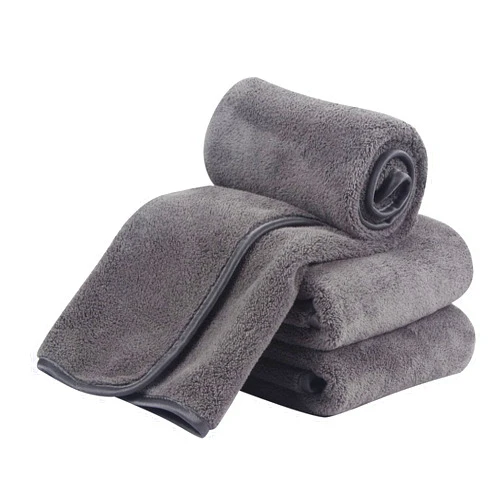 VIVOTE Microfiber car Drying Towels Car Detailing Cleaning Waxing Buffing Towel Super Absorbent 380GSM 16 Inch X 22 Inch 3 Pack Grey