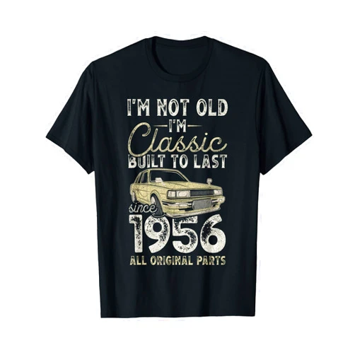 1956 Birthday Gift Ideas by Conreo 69th Birthday, Since 1956, Classic Car, 69 Year Old T-Shirt