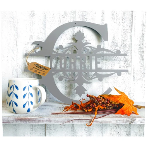 RealSteel Split Letter Name Monogram, Personalized Metal Sign, Custom Letter Alphabet Split Wall Decor Steel Monogram, Perfect for Birthdays, Weddings, Anniversary, Housewarming Gifts