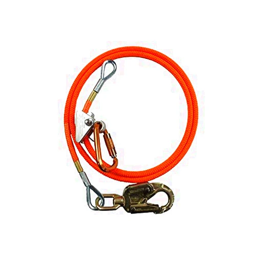 ProClimb Steel Core Flipline Kit (1/2 inch x 8 feet) - Adjustable Tree Lanyard, Low Stretch, Cut Resistant – for Fall Protection, Arborist, Tree Climbers