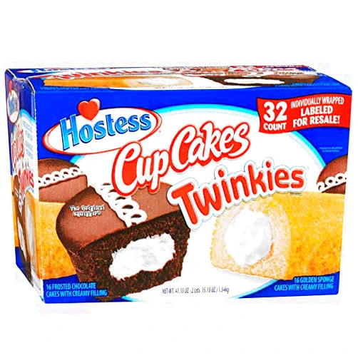Hostess Cupcakes and Twinkies Individually Wrapped Cakes Variety Pack - 32 Count
