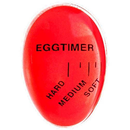 Lasubst Hard Boiled Egg Timer for Boiling Eggs Color Changing Egg Timers, Red
