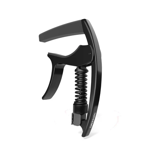 Planet Waves D'Addario Accessories Guitar Capo – NS Tri Action - For 6-String Electric and Acoustic Guitars – Micrometer Tension Adjustment for Buzz-Free, In-Tune Performance – Integrated Pick Holder, Black (PW-CP-09)