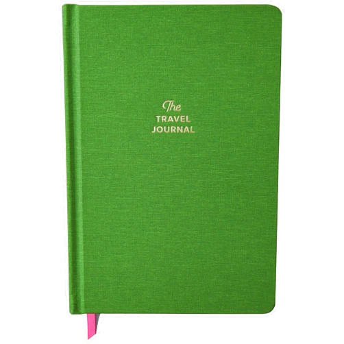 Kunitsa Co. Travel Journal - Guided Notebook for Travelers to Plan & Reflect on Vacations & Trips. Keepsake Travel Gift, Basil Green