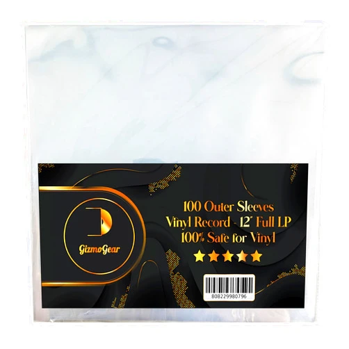 Generic GizmoGear 100pk Clear Vinyl Record 33/45 RPM Outer Sleeves (100 Pack) Archival Quality