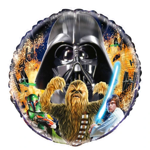Unique Multicolor Foil Star Wars Classic Round Balloon Packaged (18