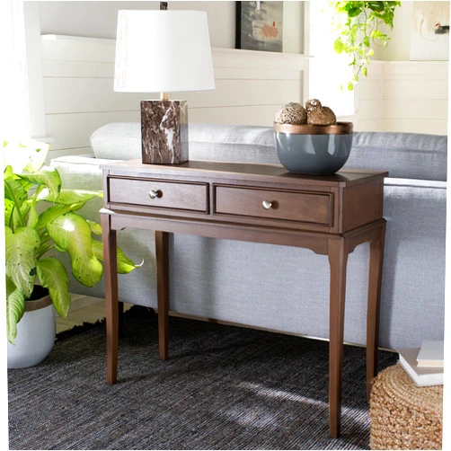 Safavieh Home Collection Opal Brown 2-Drawer Console Table CNS5726C, 0
