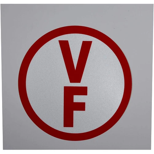 FOXCUP V-F Floor Truss Circular Sign (White,Reflective Sticker,6X6)
