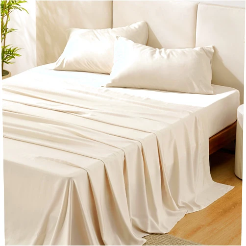 Bedsure Queen Sheet Set, Rayon Derived from Bamboo, Cooling Sheets, Breathable & Soft, Deep Pocket Up to 16