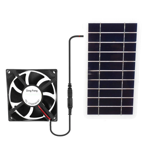HENJUSH 6 Inch Exhaust Fan, Kitchen Greenhouse RV Solar Panel Cooler Pet Cooling, Potable Window Fan, Small Fume Extractor Ventilation Fan for Shop, Smoking Room, Garage, Silver