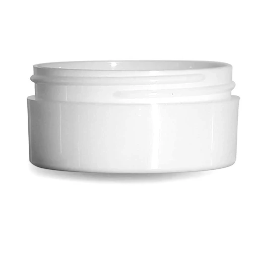SKS Bottle & Packaging, Inc. 2 oz White Polypropylene Thick Wall Jars (Bulk), Caps Not Included