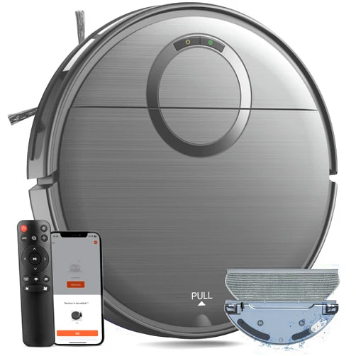MAMNV Robot Vacuum and Mop Combo, 2 in 1 Mopping Robot Vacuum Cleaner with Schedule, Wi-Fi/App/Remote, 2000Pa Max Suction, Self-Charging Robotic Vacuum, Slim, Ideal for Hard Floor, Pet Hair, Low-Pile Carpet