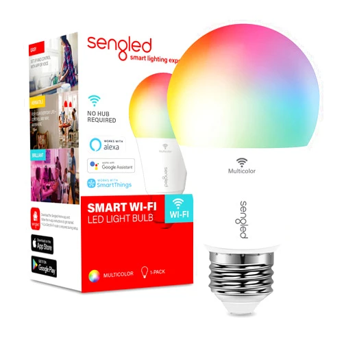 Sengled Smart Light Bulb, Color Changing Light Bulb, WiFi Light Bulbs No Hub Required, Smart Bulbs that Work with Alexa & Google Home, Smart LED A19 RGB Light Bulbs, 1 Pack