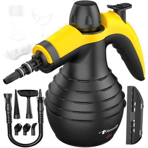 STEAMIFY Pressurized Handheld Steam Cleaner with 10pcs Accessories & Safety Lock, Multi-Purpose & Powerful Home Use Steamer for Cleaning, Car, Bathroom, Shower, Upholstery, Grout, Window, Grime,Grease