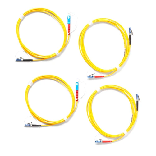 Fluke Networks Single-Mode Test Reference Cord kit (2 m) for Testing 9 µm LC terminated fibers (2 SC/Metal LC, 2 Metal LC/Metal LC)
