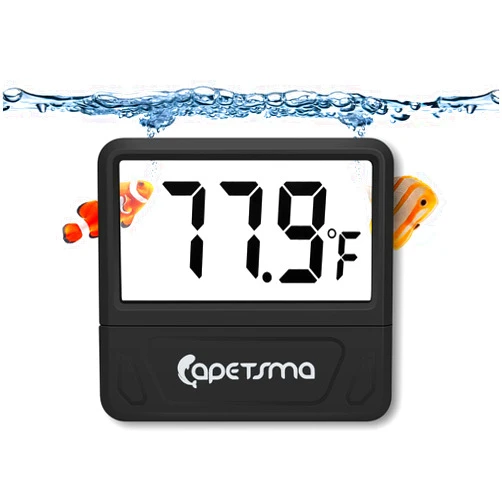 capetsma Aquarium Thermometer Digital Fish Tank Thermometer Accurate Reptile Thermometer Temperature Gauge with Large LCD Screen