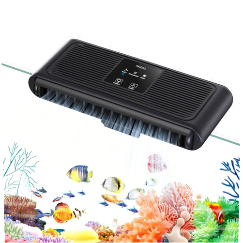 PAIZOO Aquarium Chiller Fan, Fish Tank Cooling Fans Aquarium Cooler with 3 Speed Modes, Water Chiller for Axolotl Tank Accessories Freshwater Saltwater Tanks, 6.4W
