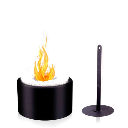 BRIAN & DANY Tabletop Fire Pit, Mini Portable Table Top Firepit Bowl, Ethanol Tabletop Fireplace for Indoor & Outdoor, Black