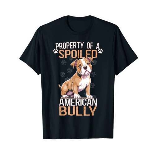 American Pitbull Bully Pit Dog Gifts Bullypit Dad Bully XL Pitbull Owner Property Of A Spoiled American Bully T-Shirt